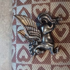 Unicorn Rare vintage pin pendant Unicorn Pegasus signed Best